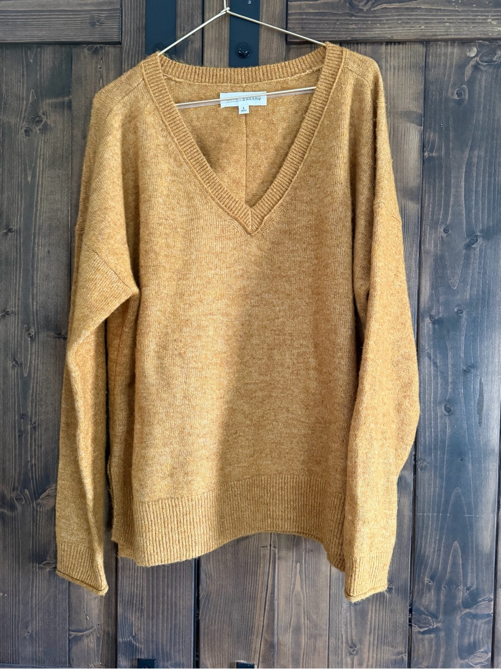 Lucky Brand Women's Mustard V-Neck Sweater